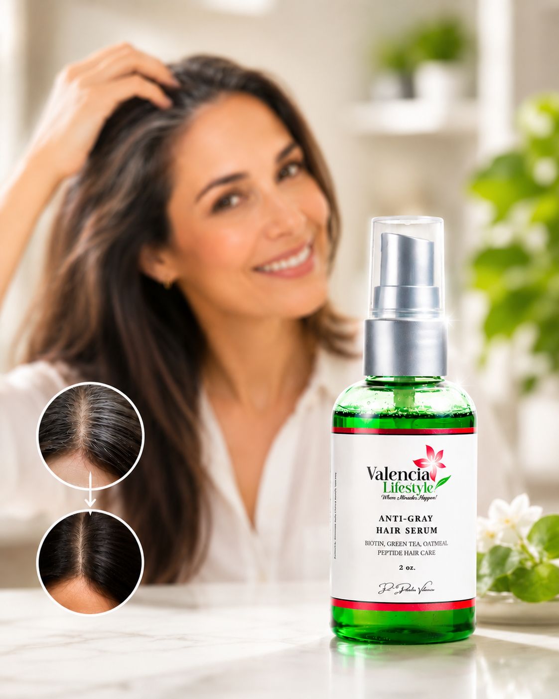 Pre-Venta: 2oz Anti-Gray Hair Serum/Bottle